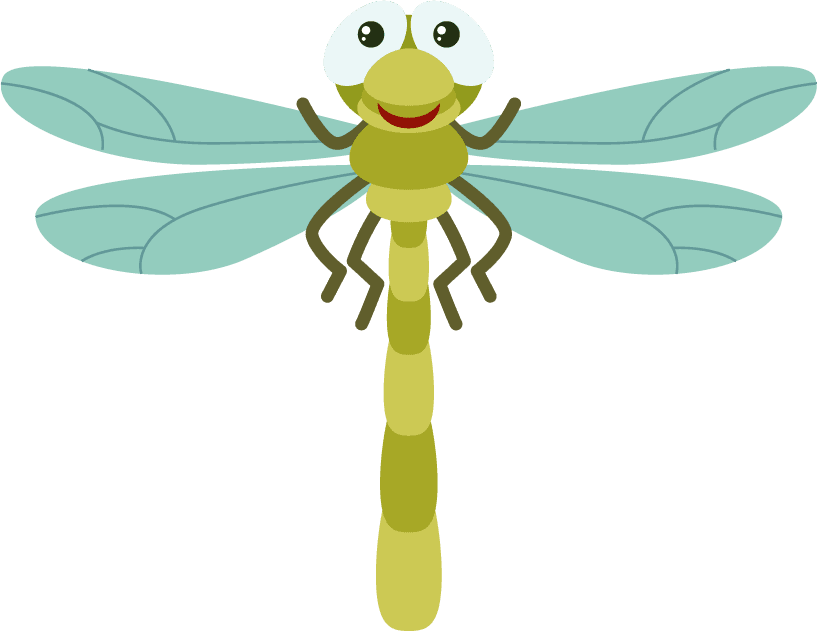 dragonfly set insect character