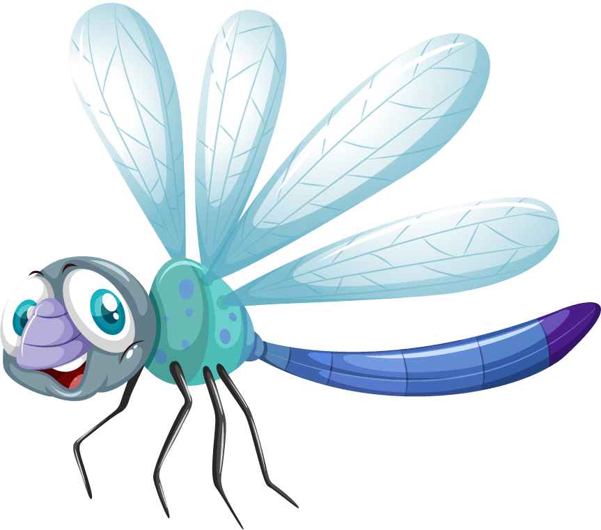 dragonfly set insect sticker