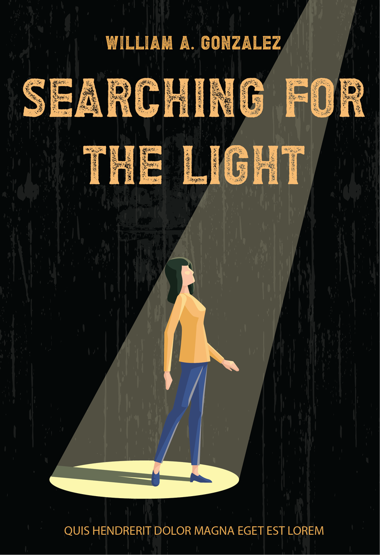 dramatic light searching book cover design