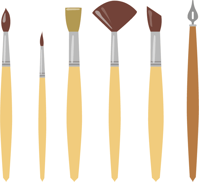 Simple drawing painting tools illustration