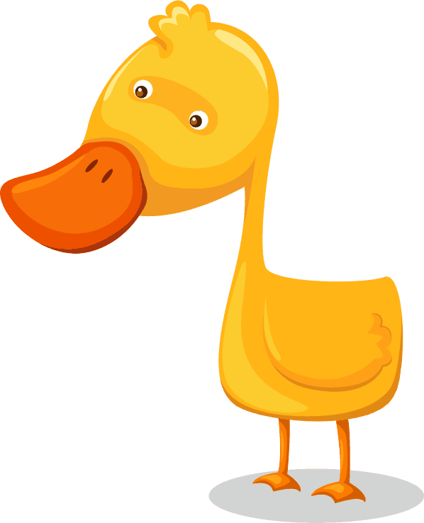 duck cartoon animals vector