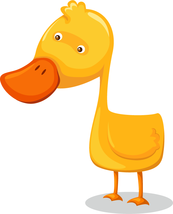 playful duck cartoon animals vector for children's books and playful illustrations