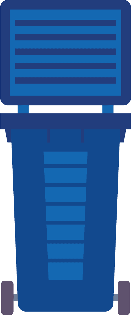 dumpster icon different shapes and colors