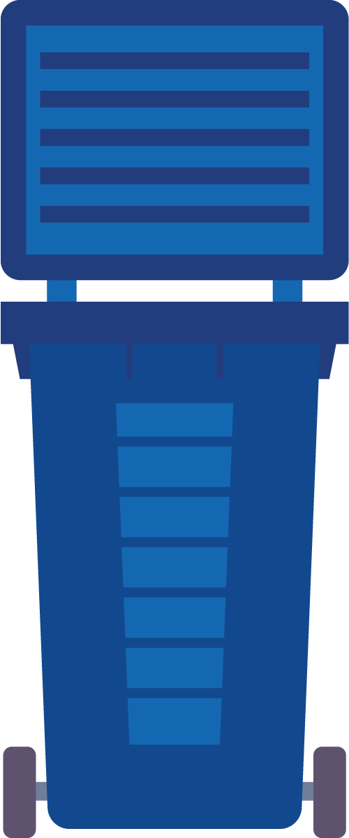 dumpster icon different shapes and colors