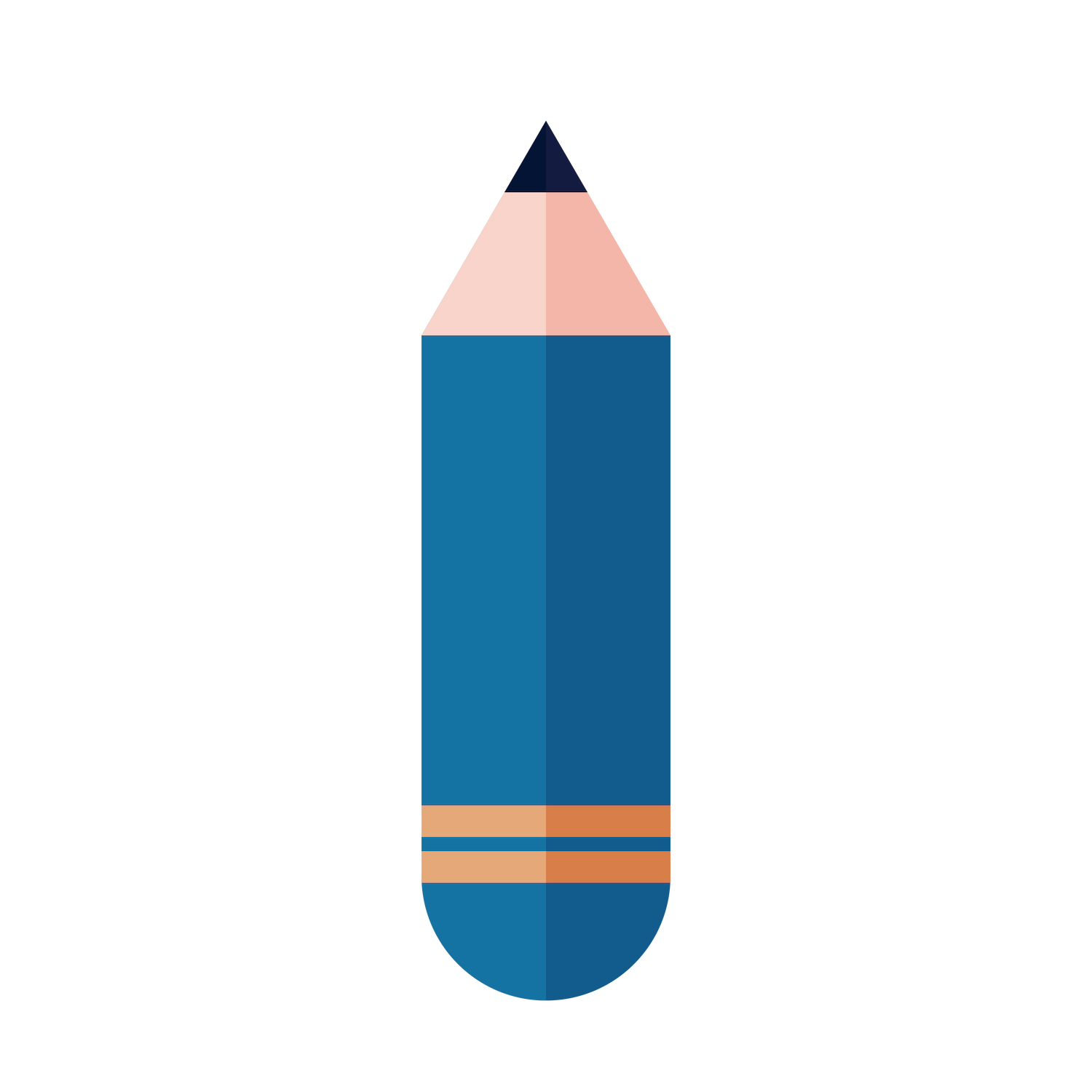 duo colors school element flat icon