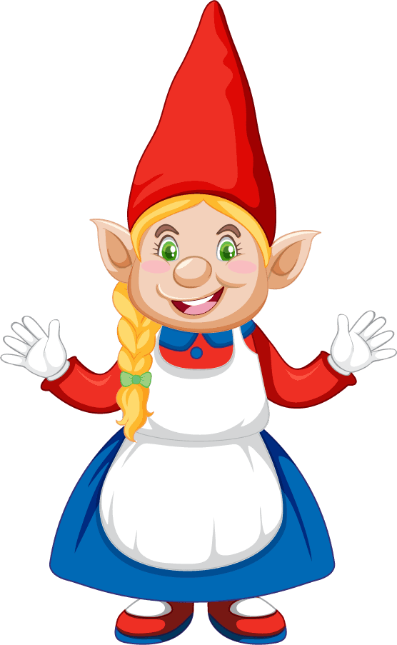 dwarfs set fantasy fairy tale characters elements