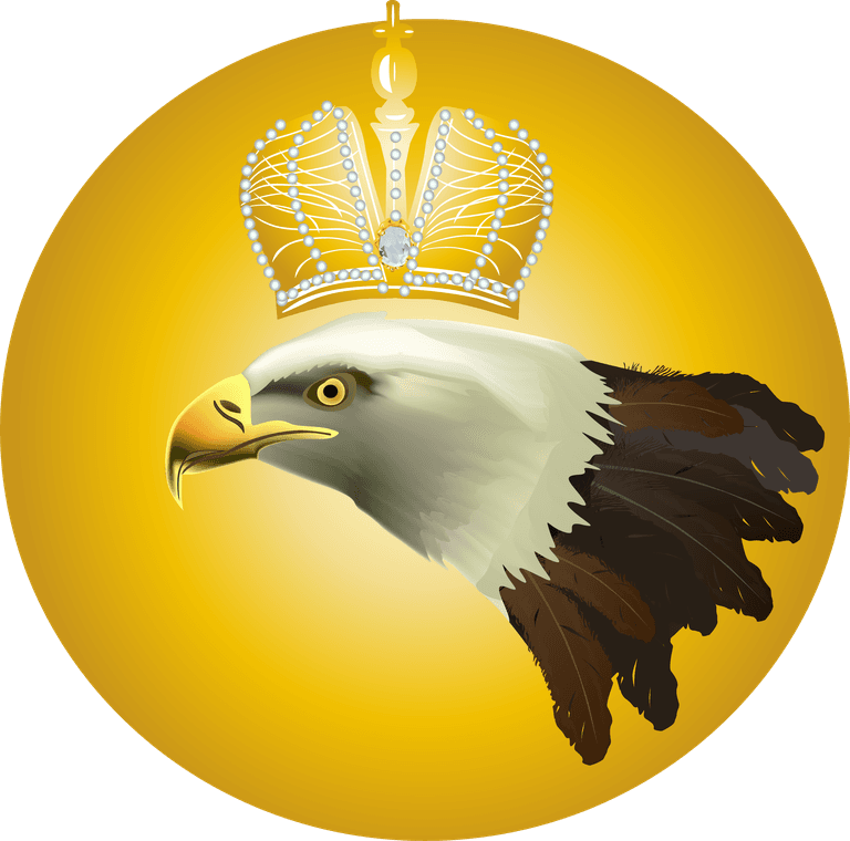 eagle king crown with eagle head vector
