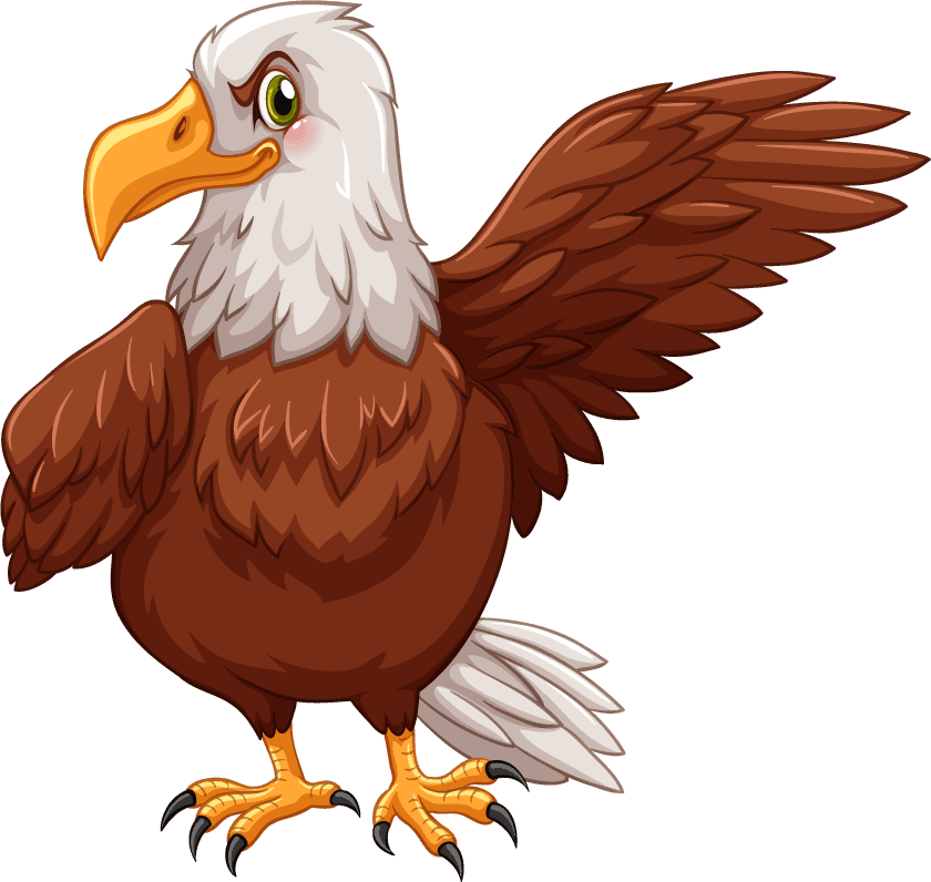 eagle seamless isolated animal pattern cartoon