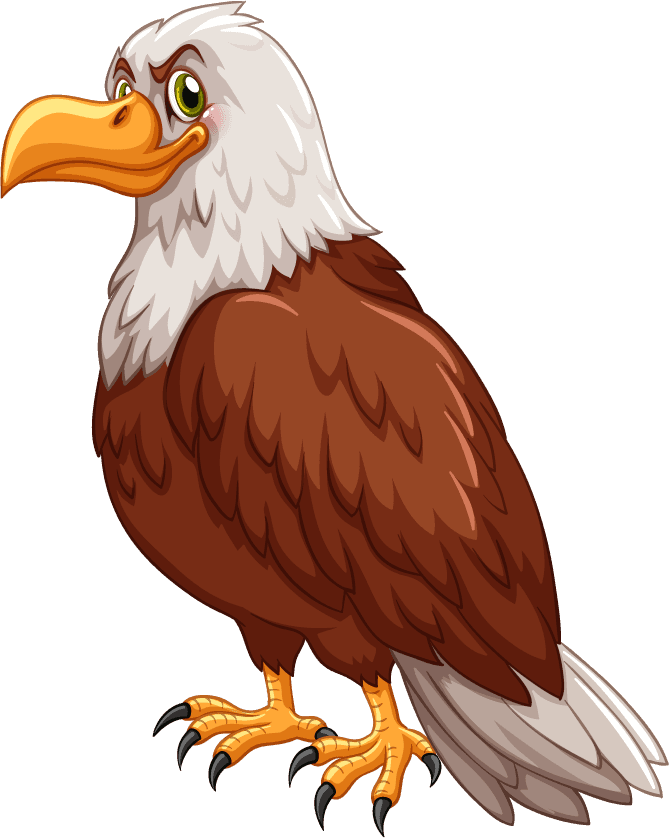 eagle seamless isolated animal pattern cartoon