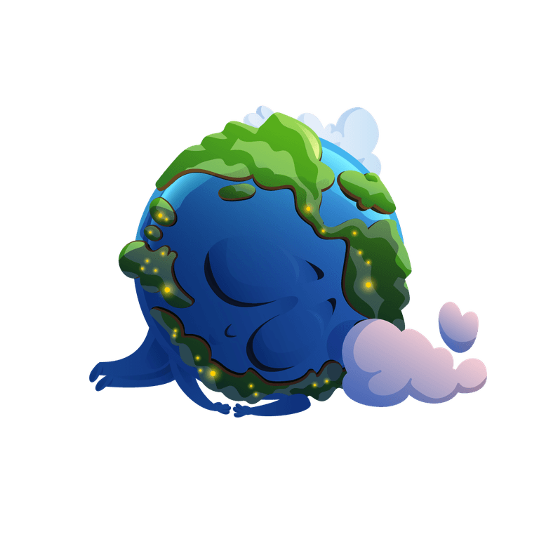 earth cartoon stickers with earth moon cartoon characters