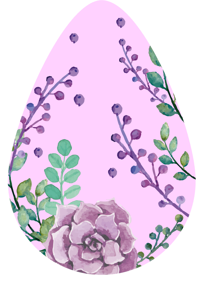 easter eggs icons colorful flowers decoration flat 