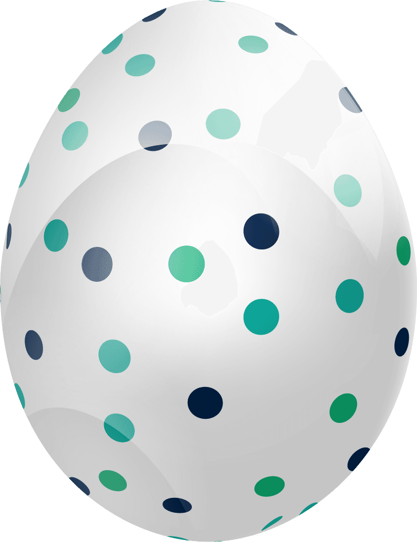 easter eggs isolated background with colorful polka dots for festive celebrations