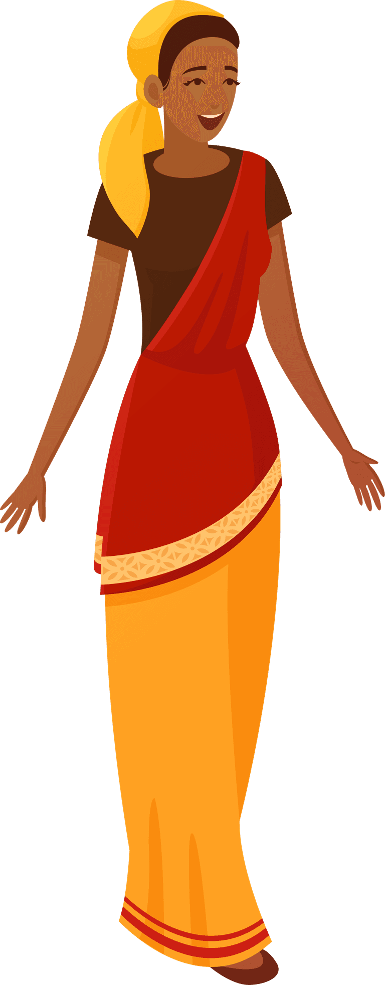 eastern people decorative icons showcasing traditional outfits and vibrant cultural expressions
