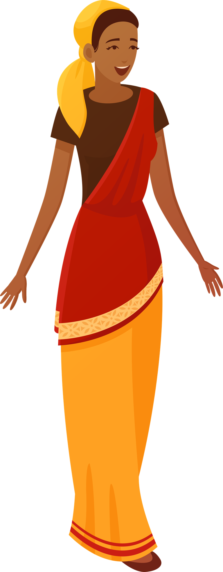 eastern people decorative icons showcasing traditional outfits and vibrant cultural expressions