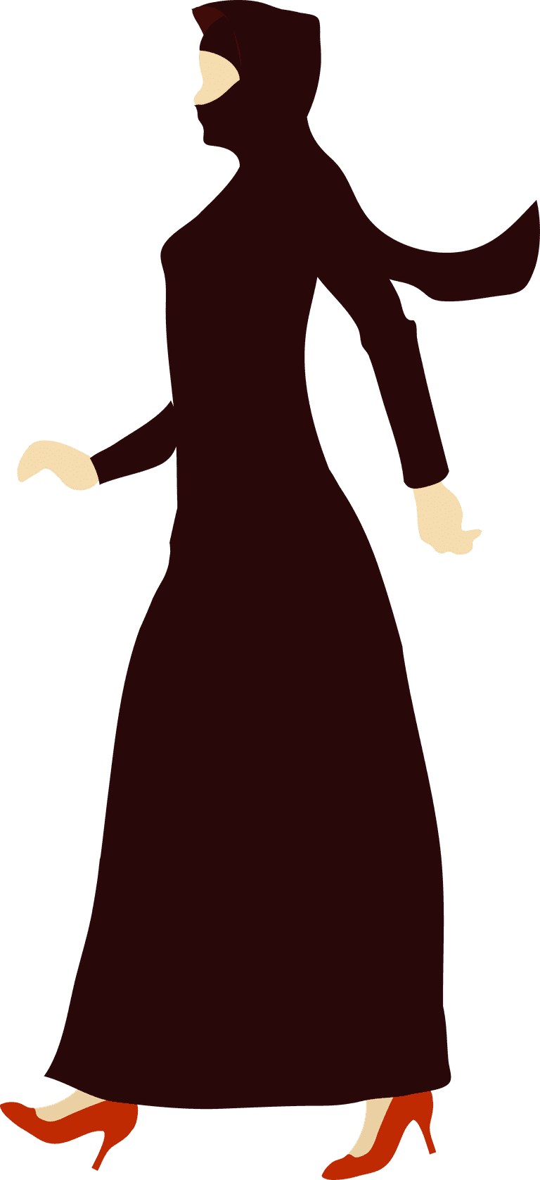 eastern woman with different pose flat illustration