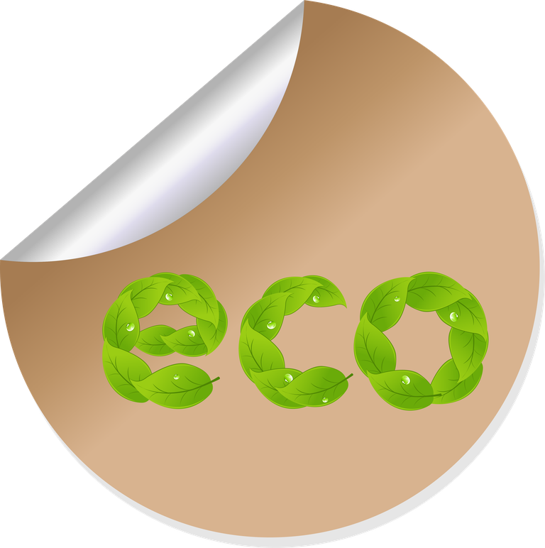 eco bio label and badge