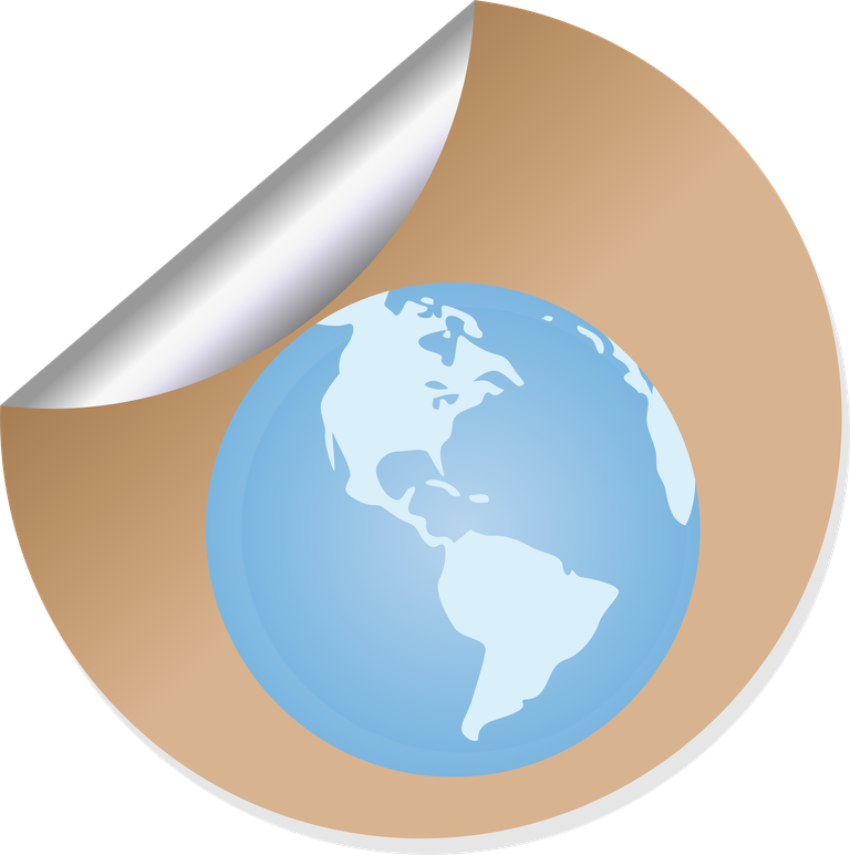 eco bio label and badge with globe graphic for sustainable products