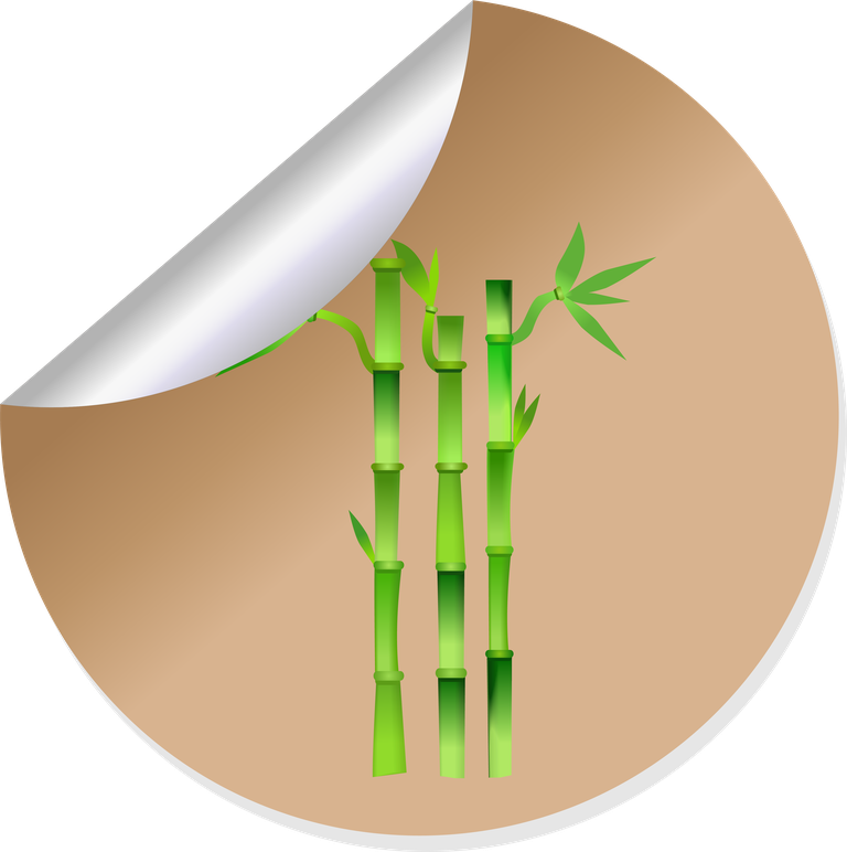 eco bio label and badge featuring bamboo design for sustainable product packaging