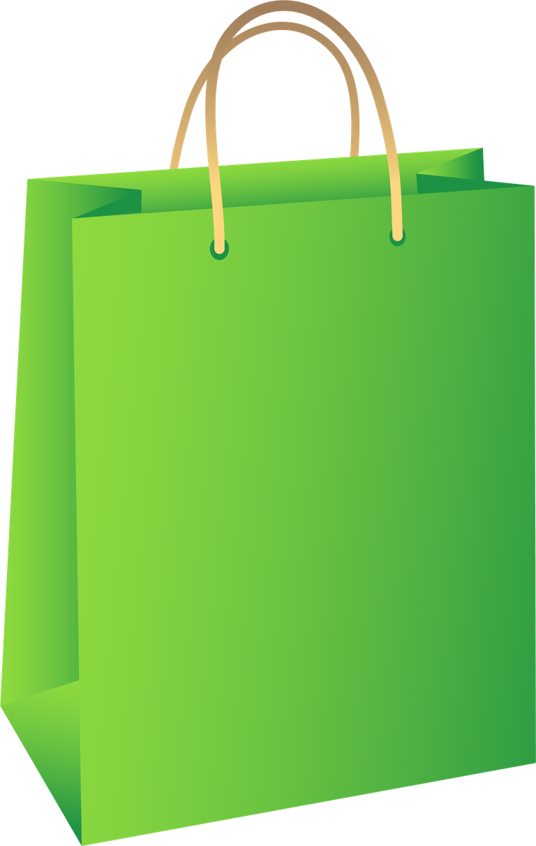 ecological energy saving green tag for sustainable shopping with stylish paper bag