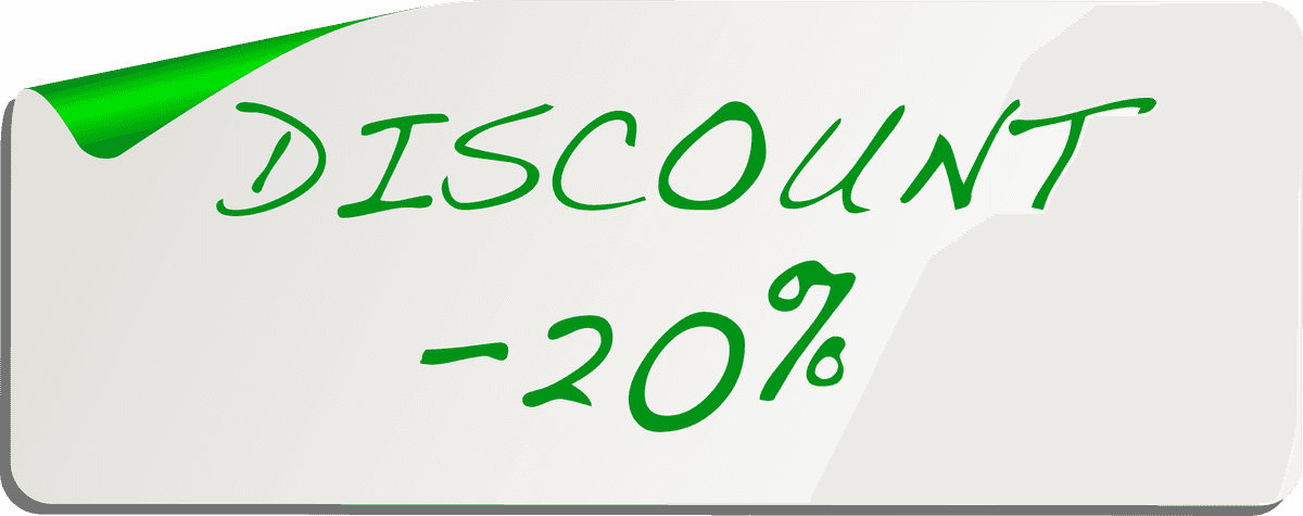 ecological energy saving green tag promoting 20% discount for sustainable products