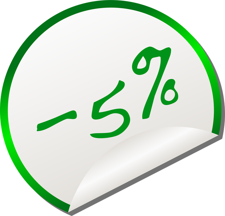 ecological energy saving green tag showcasing a 5 percent discount for sustainable products