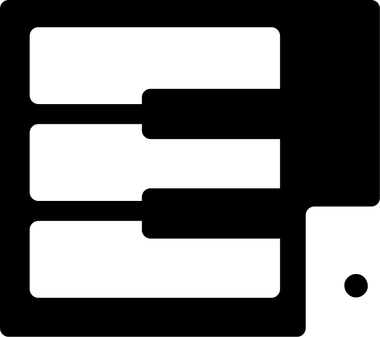 editable flat music icon black white