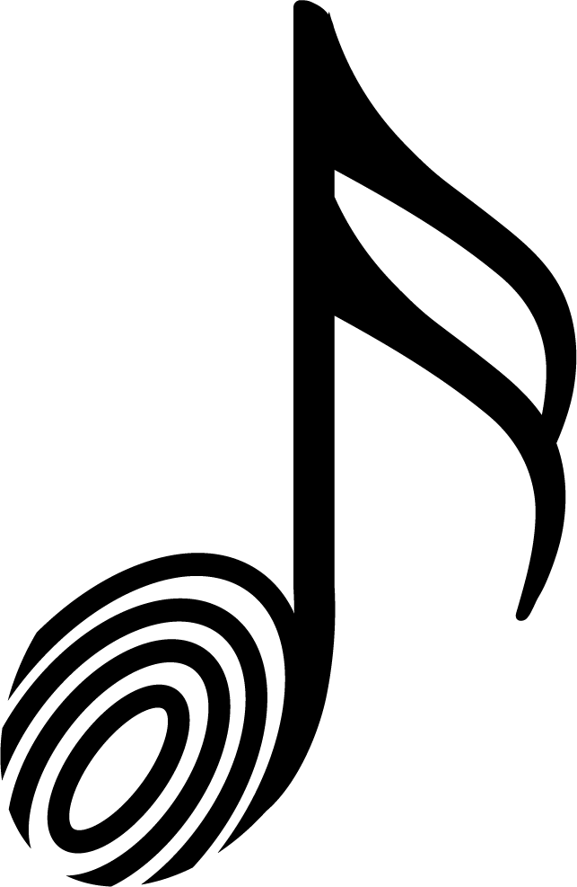 editable flat music icon black white