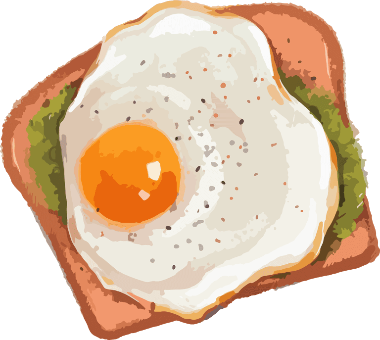 egg sandwich food art vector