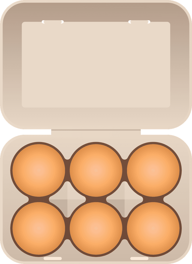 egg tray chicken eggs in carton illustration set isolated on white background