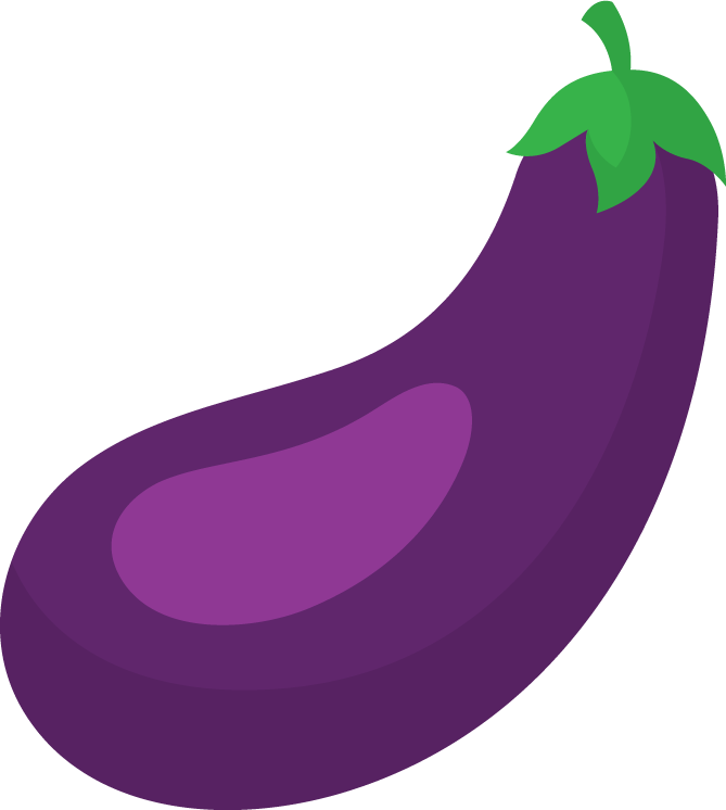 eggplant vegetable icons collection for culinary illustrations and healthy eating themes