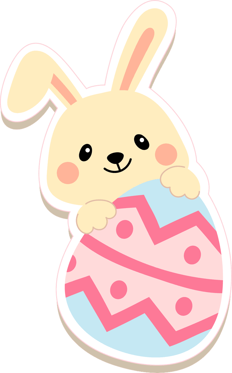 eggs and rabbits easter rabbit stickers