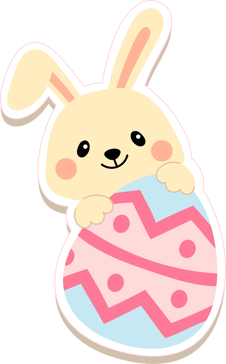 eggs and rabbits easter rabbit stickers