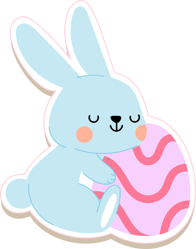 eggs and rabbits easter rabbit stickers