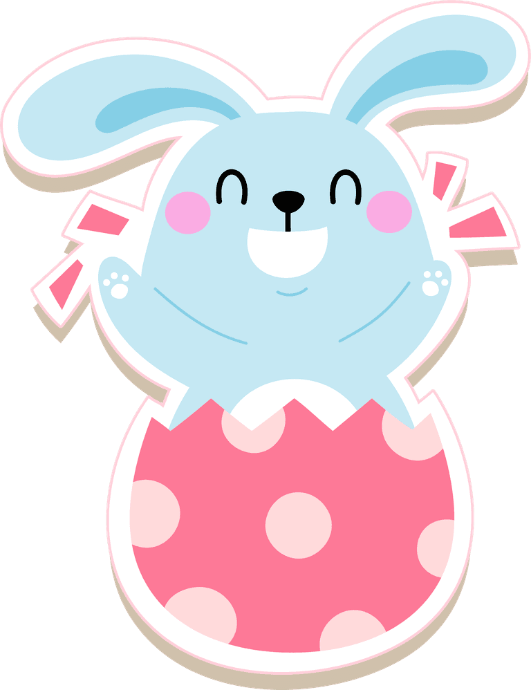 eggs and rabbits easter rabbit stickers