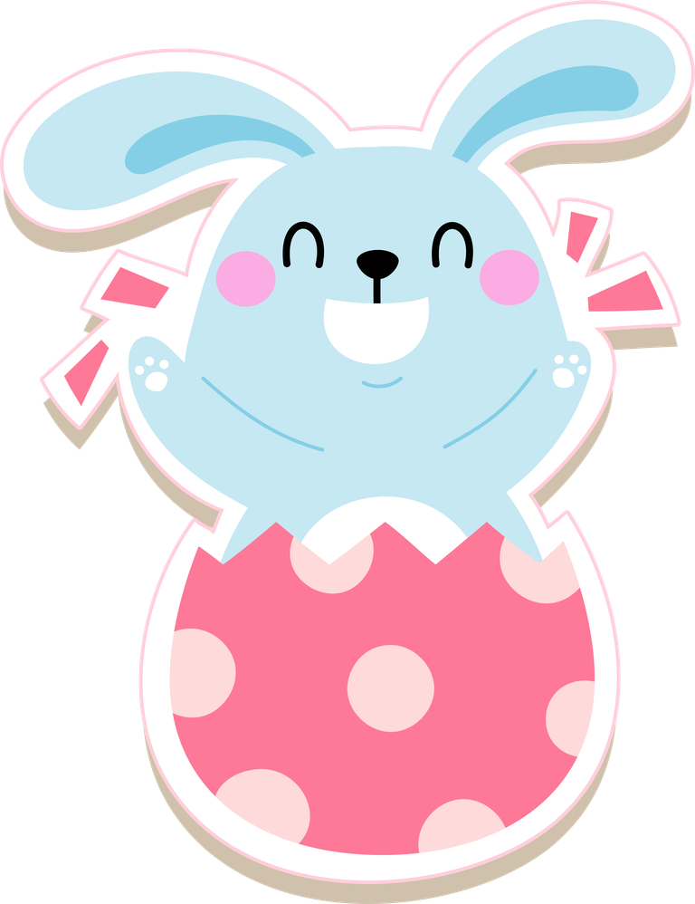 eggs and rabbits easter rabbit stickers