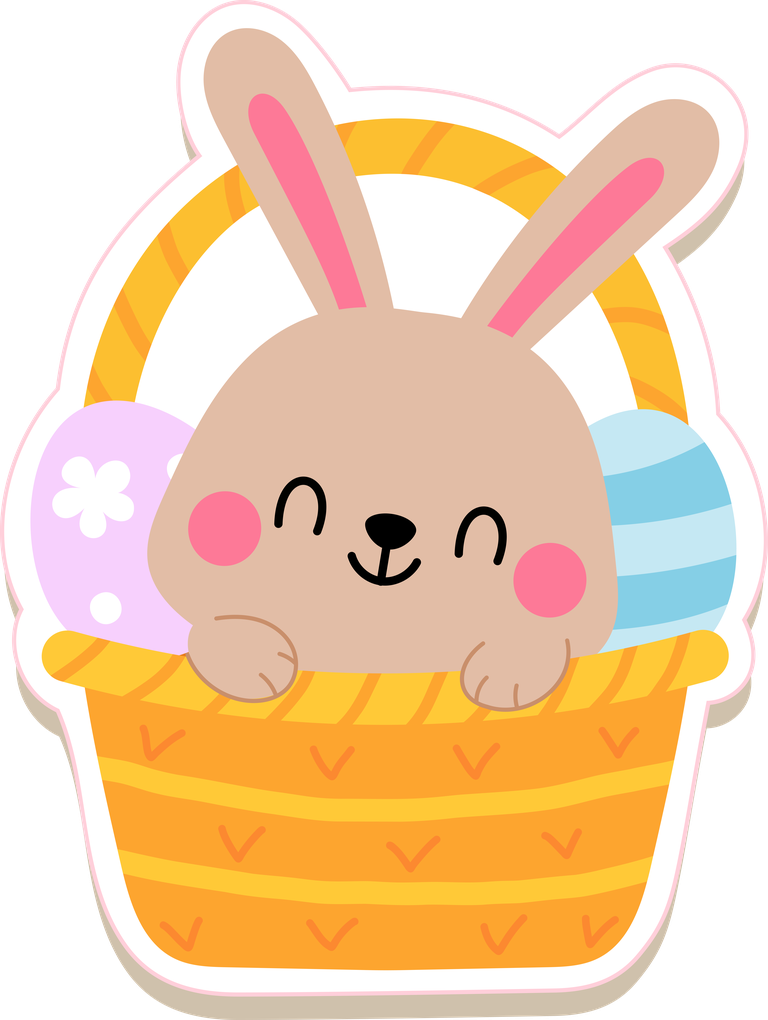 eggs and rabbits easter rabbit stickers