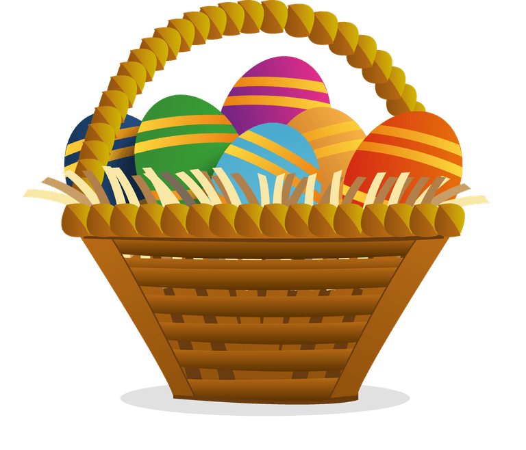 eggs basket freeeaster vectors