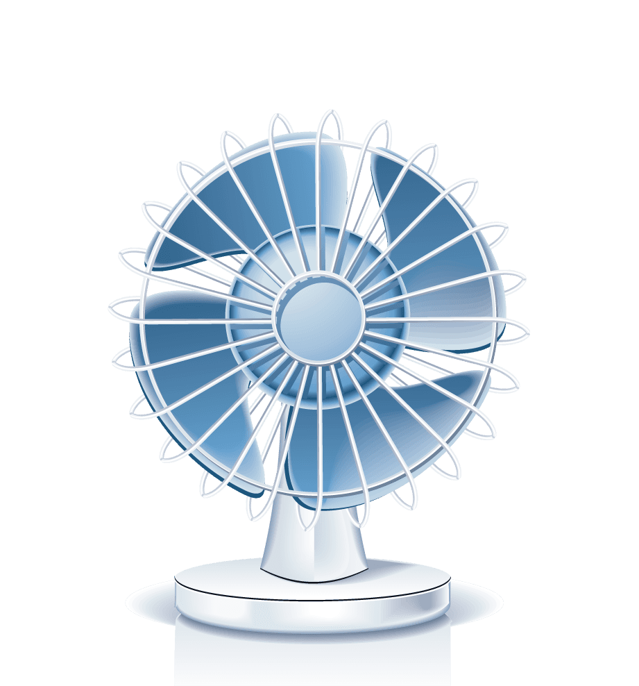 electric fan appliances icons vector for home and office cooling solutions