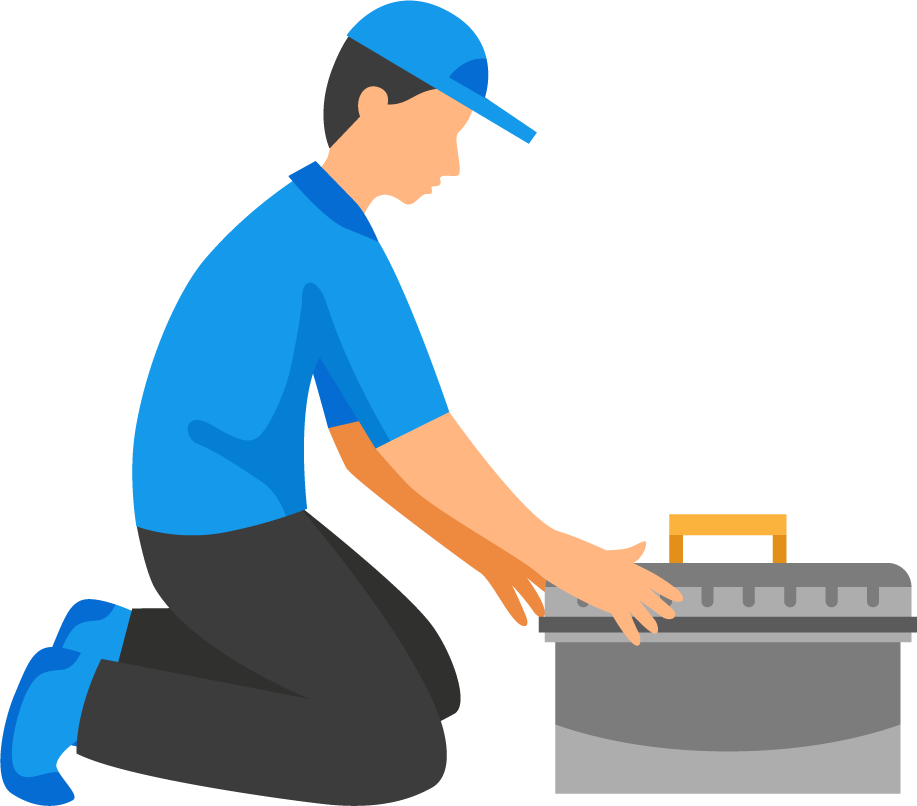electric people decorative icons for hands-on maintenance and repair tasks in vibrant style