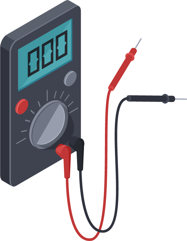 electric tester digestive system icons set