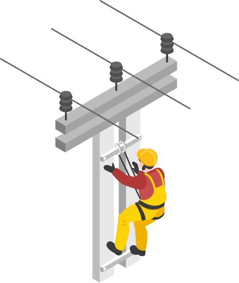 electrician isometric infographic with equipment housework symbols illustration