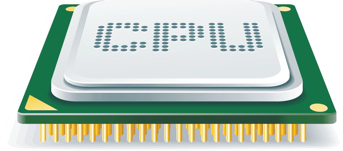 electronic computers technology icon vector showcasing a central processing unit in a modern style