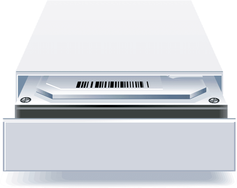 electronic computers technology icon vector showcasing a modern hard drive with sleek features