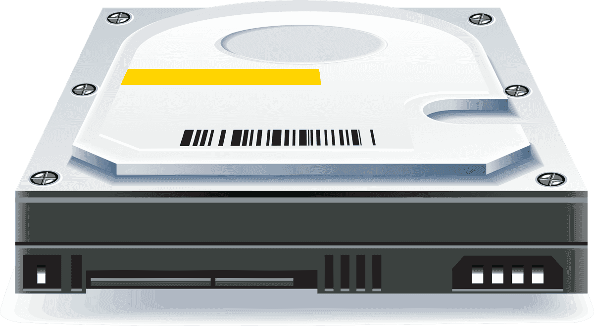 high-quality electronic computers technology icon vector featuring a hard disk drive for storage solutions