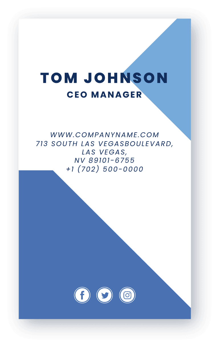 elegant business card template with modern layout and professional details for networking