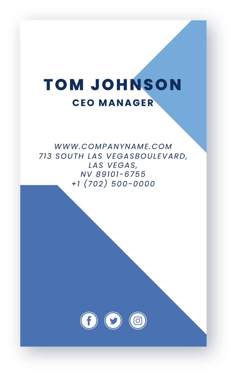 elegant business card template with modern layout and professional details for networking