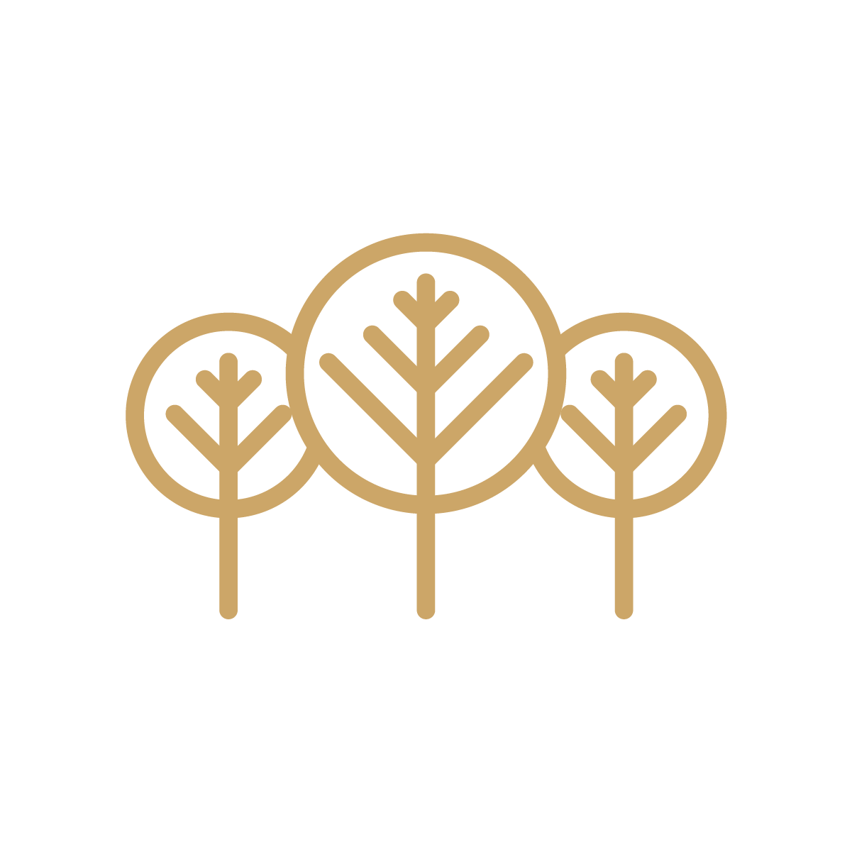 elegantthree-trees-line-art-logo-design-128395