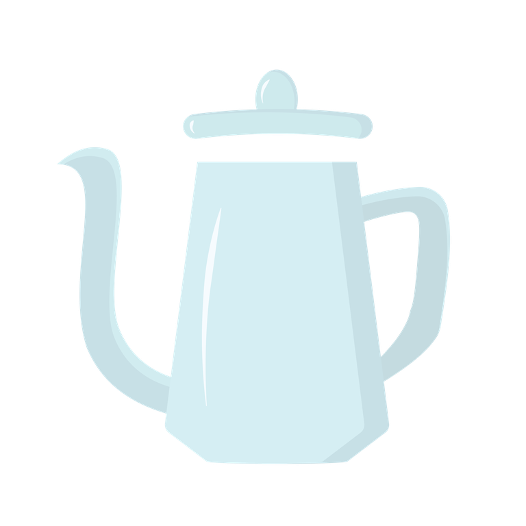 minimalist flat style illustration featuring coffee-related drinkware and accessories for modern beverage concepts