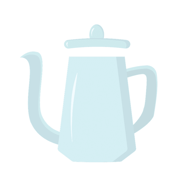 minimalist flat style illustration featuring coffee-related drinkware and accessories for modern beverage concepts