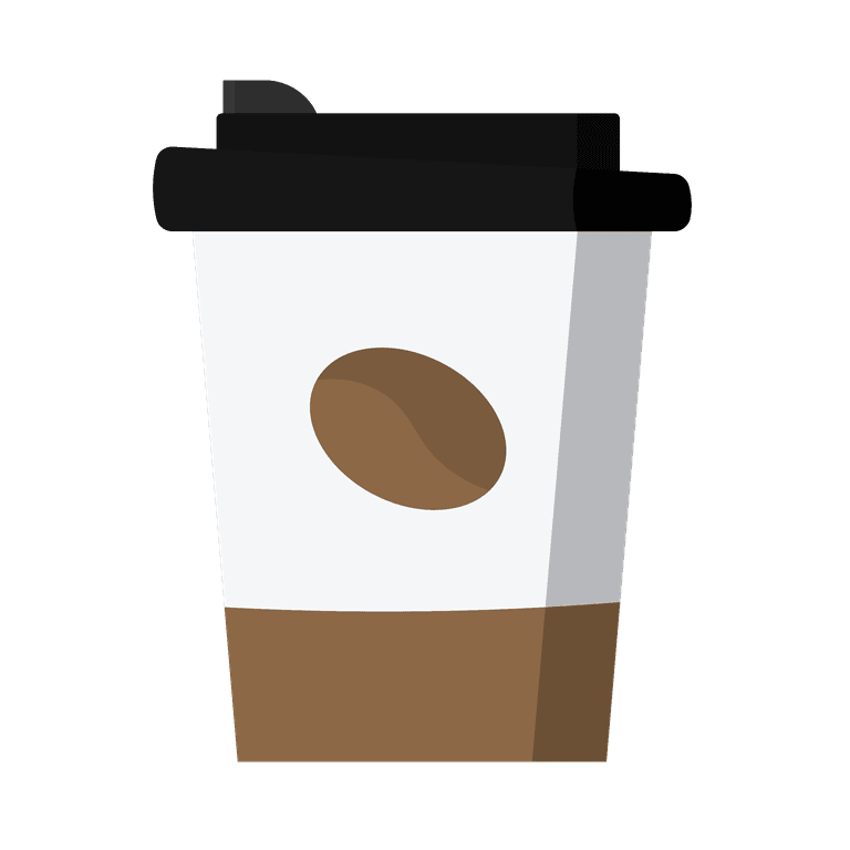 minimalist flat style illustration featuring coffee-related drinkware and accessories for modern beverage concepts